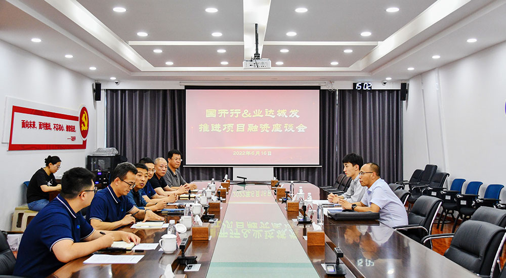 省国开行一行赴业达城发集团调研